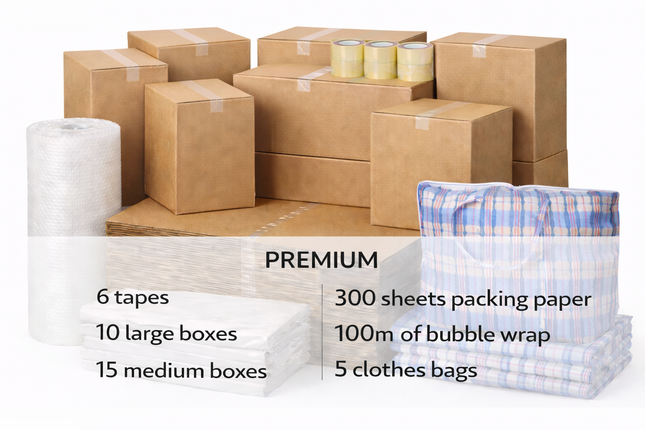 1 Bed Property Removals Packaging Bundle