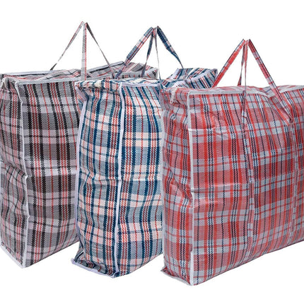 Reinforced heavy duty strong zipped clothes/linen bags