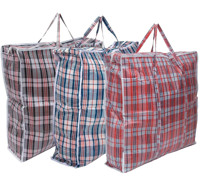 Reinforced heavy duty strong zipped clothes/linen bags